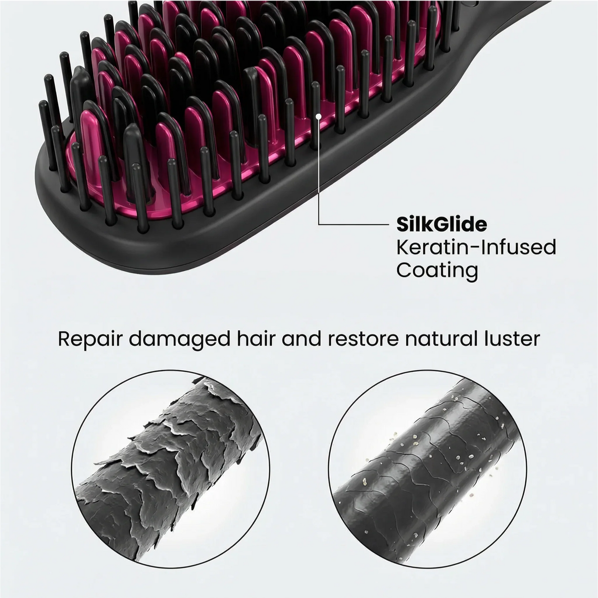 SilkGlide - Wireless Hair Straightener Brush