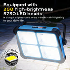 Solar LED Work Light — Portable & Rechargeable, Bright, Durable, Waterproof, Magnetic