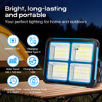 Solar LED Work Light — Portable & Rechargeable, Bright, Durable, Waterproof, Magnetic
