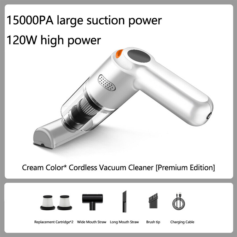 Cordless car vacuum – 10000Pa suction, lightweight, long battery life!