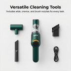 Cordless car vacuum – 10000Pa suction, lightweight, long battery life!