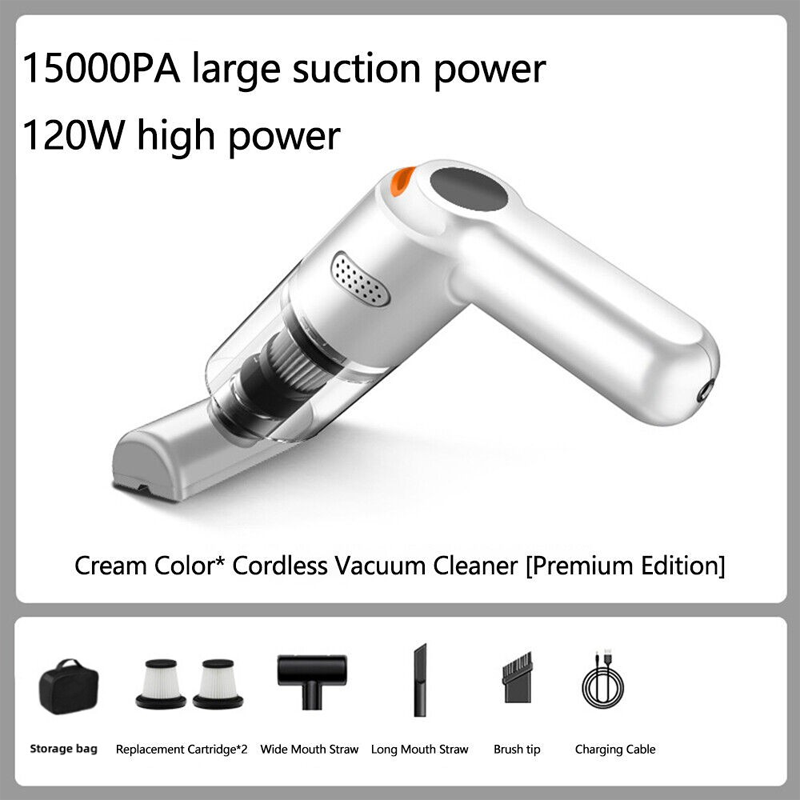 Cordless car vacuum – 10000Pa suction, lightweight, long battery life!