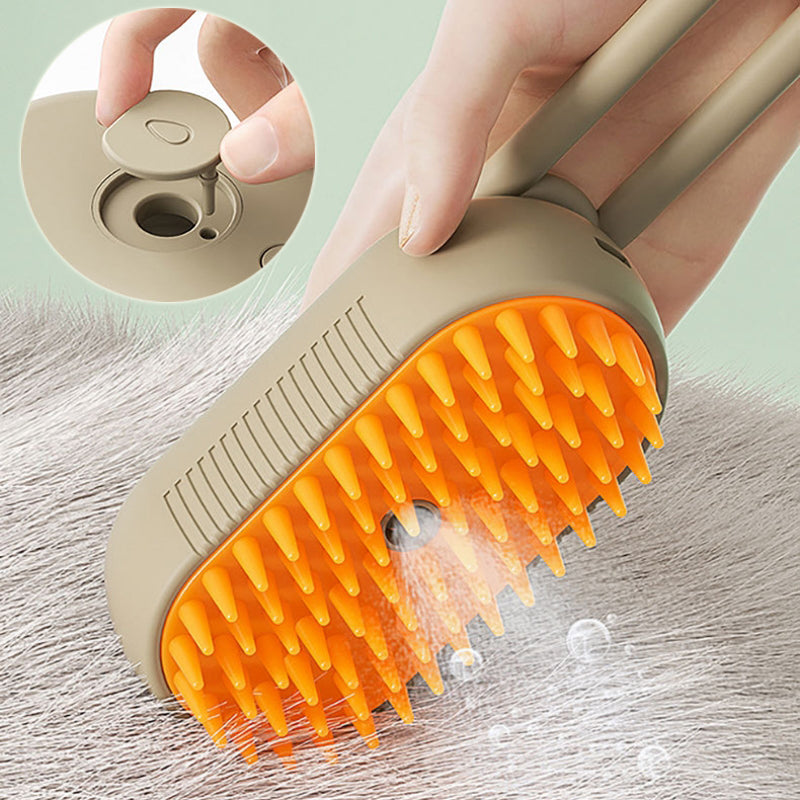 Satsus Steam Brush — 3-in-1 Steamy Grooming Brush for Cats & Dogs