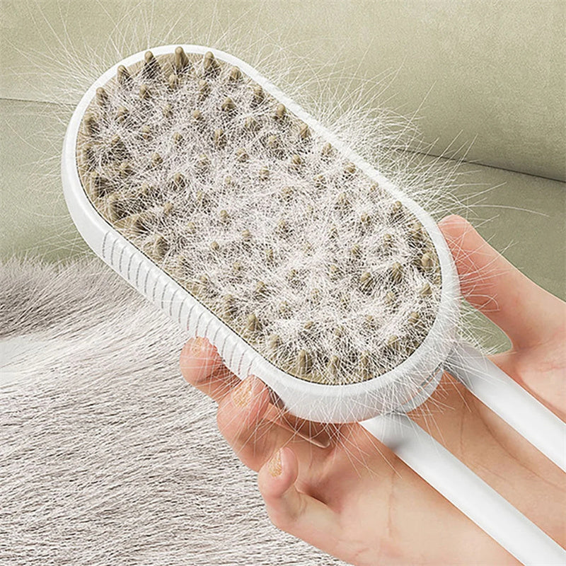 Satsus Steam Brush — 3-in-1 Steamy Grooming Brush for Cats & Dogs