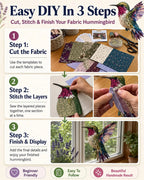 DIY Patchwork Bird & Flower Basket Hanging Ornament Kit
