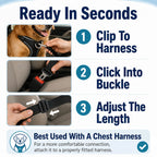 Adjustable Dog Car Seat Belt with Locking Clip