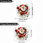 3D Christmas Santa Wall Decals – 5 Pack