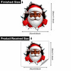 3D Christmas Santa Wall Decals – 5 Pack