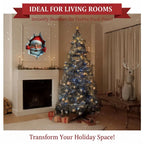 3D Christmas Santa Wall Decals – 5 Pack