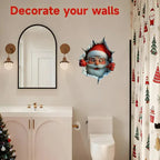 3D Christmas Santa Wall Decals – 5 Pack