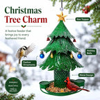 Christmas Tree Bird Feeder with Snowy Bells