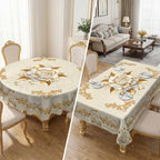 Water-Resistant Gold Rose Tablecloth