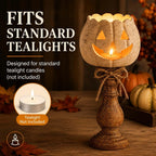 White Pumpkin Tealight Candle Holder