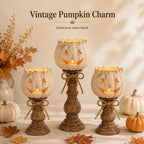 White Pumpkin Tealight Candle Holder
