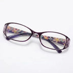 Foldable Floral Reading Glasses with Protective Case