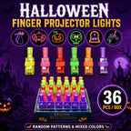 Halloween LED Finger Projector Rings – 20-Piece Party Set