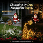 Solar Santa Watering Can Christmas Garden Light