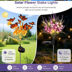 Solar Butterfly Flower Tree Garden Light