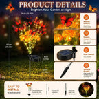 Solar Butterfly Flower Tree Garden Light