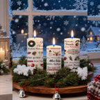Christmas Candle Transfer Tattoo Set – 9 Sheets