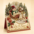 3D Christmas Greeting Card Set – 6 Pack