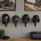Skull Motorcycle Helmet Wall Mount